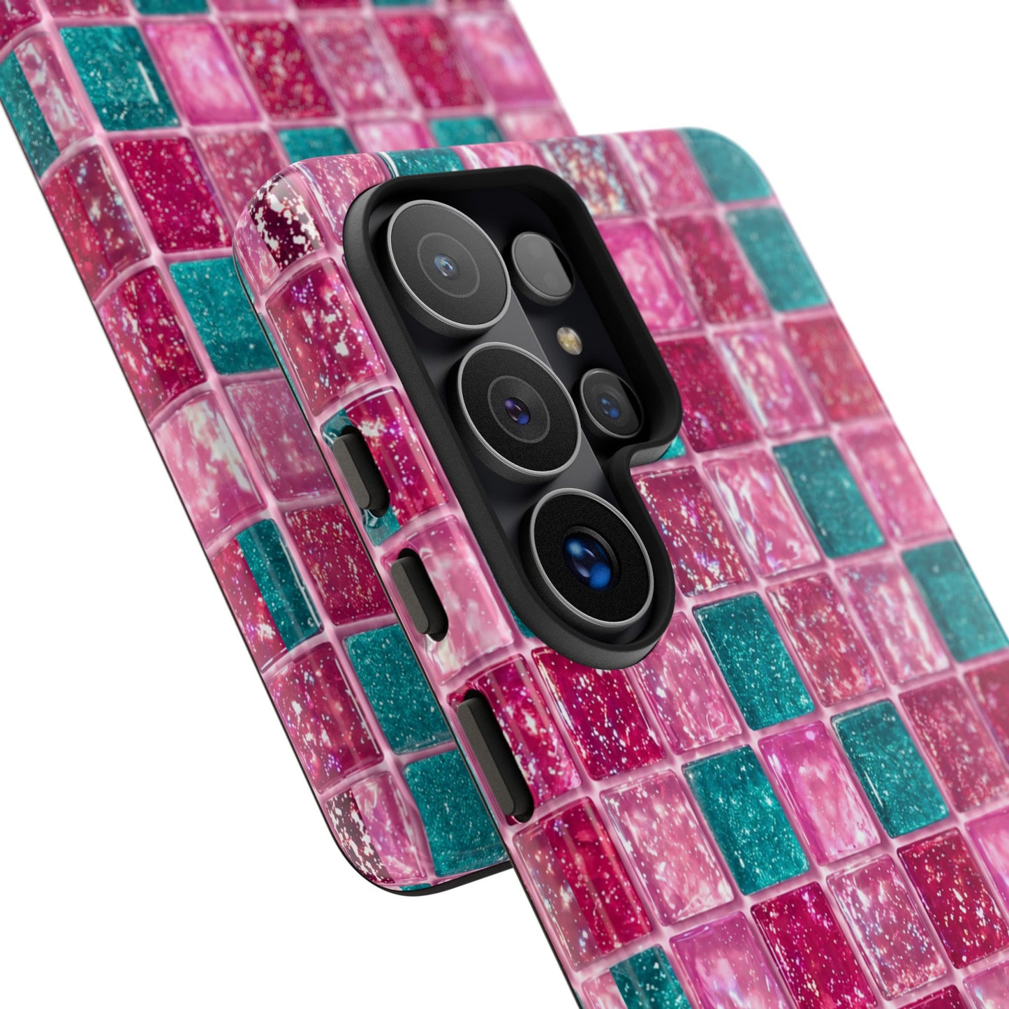 Pink Teal Mosaic Tough Case