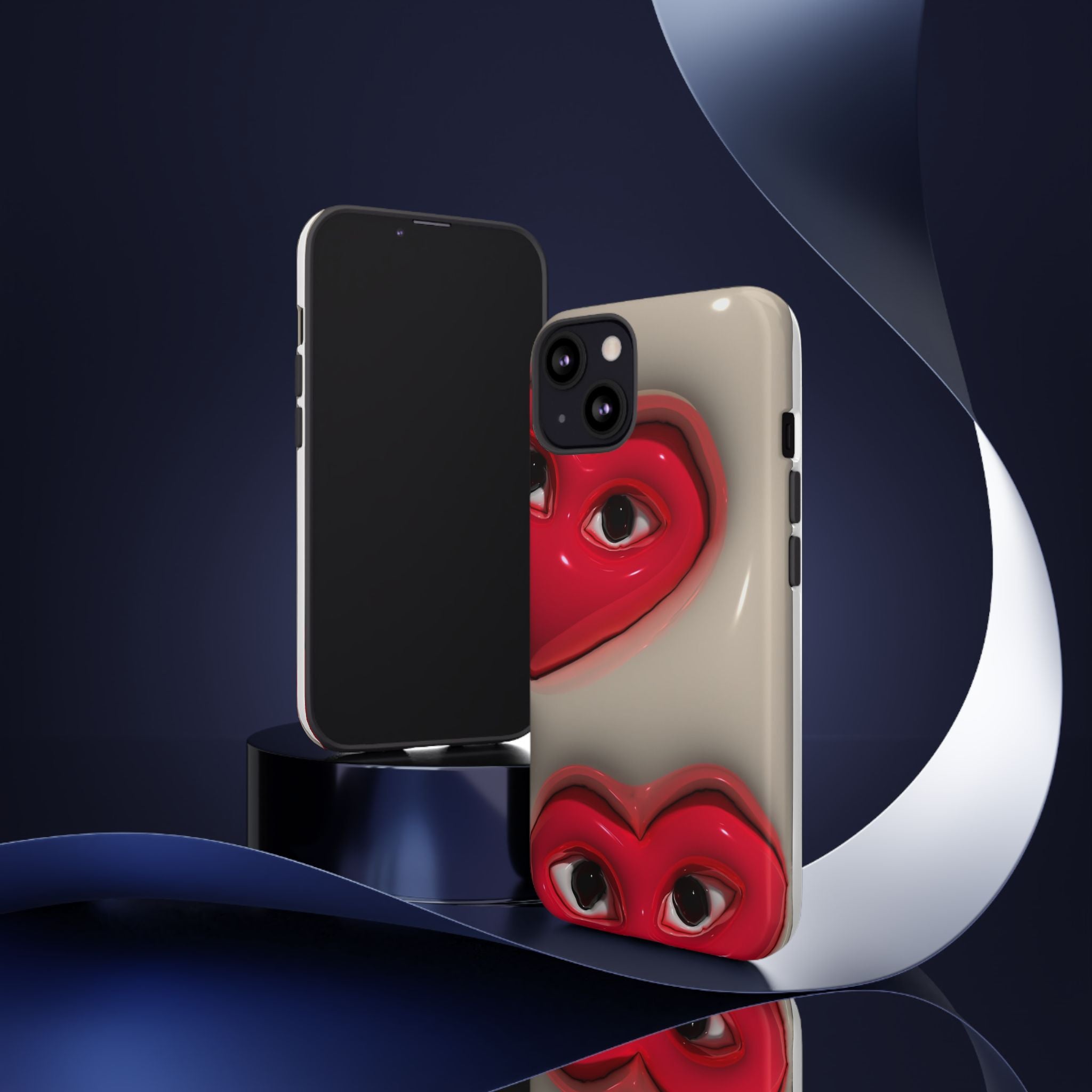 3D Hearts Phone Case