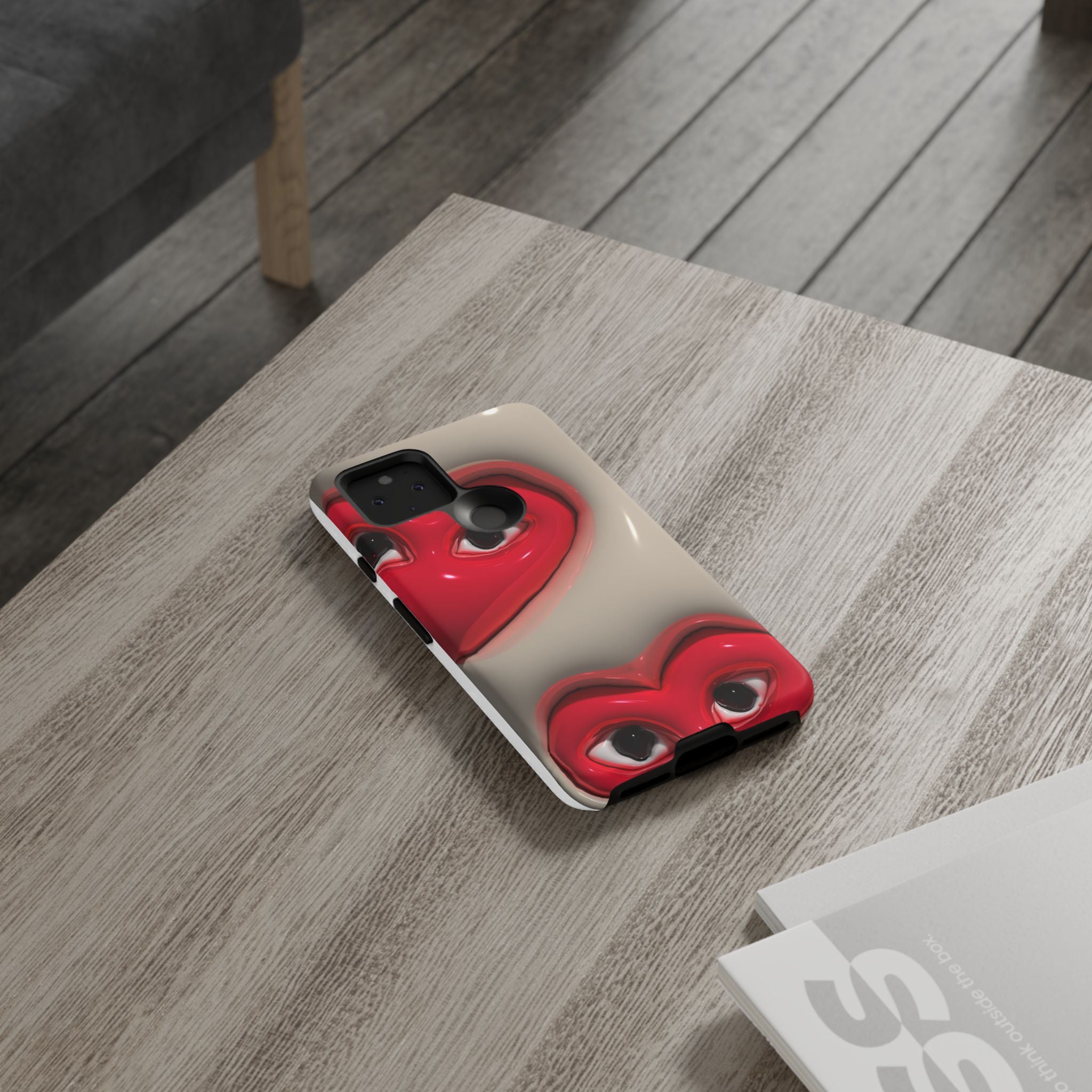 3D Hearts Phone Case