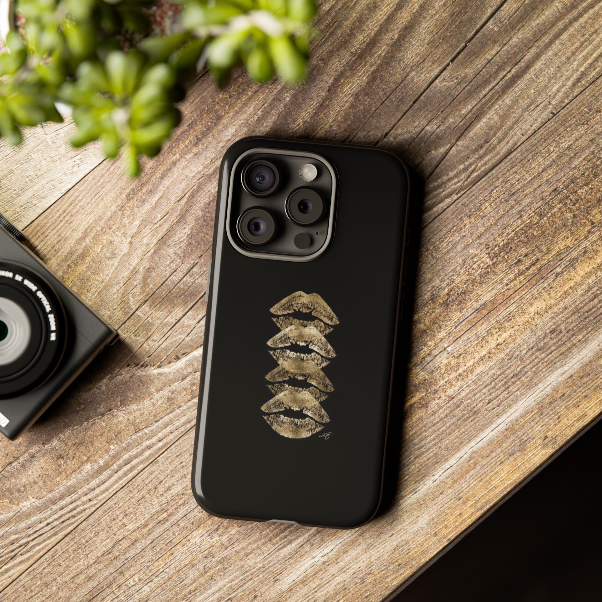 Golden Lipstick Phone Case