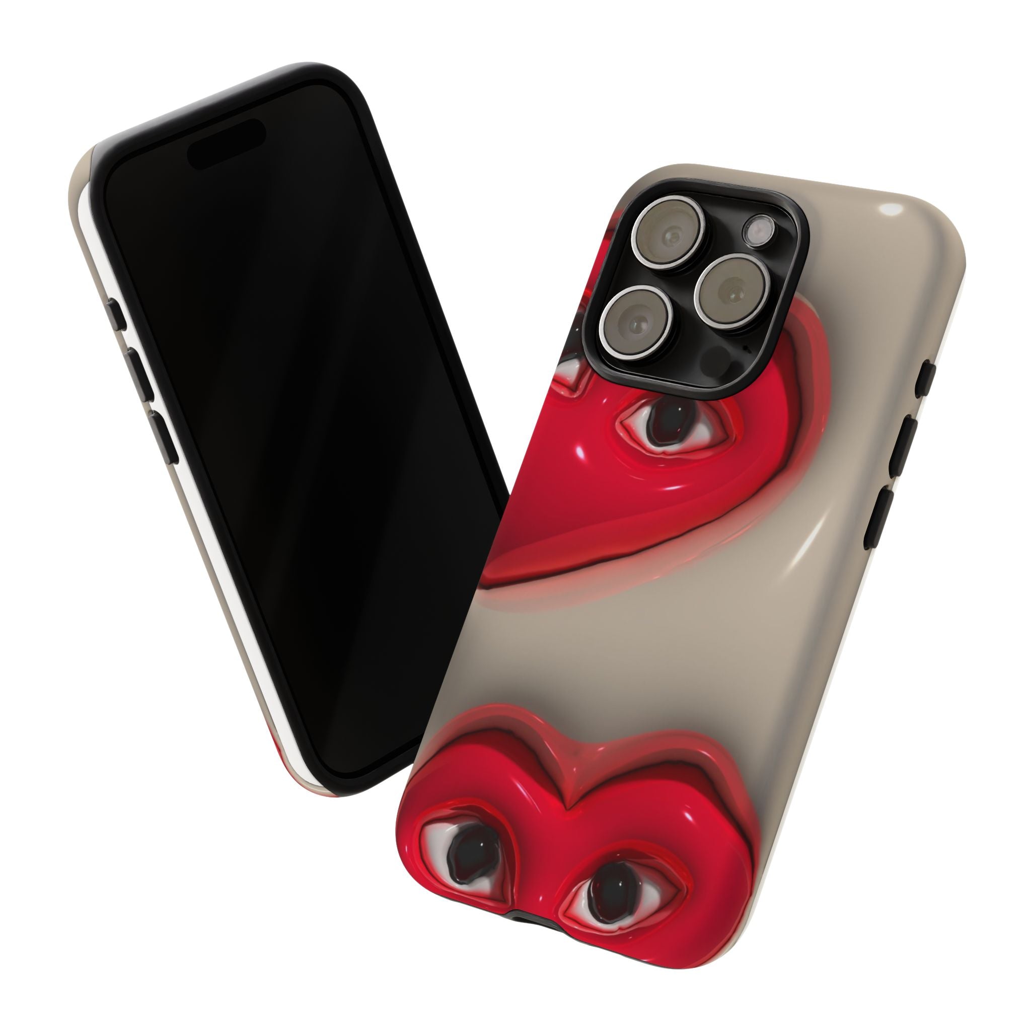 3D Hearts Phone Case