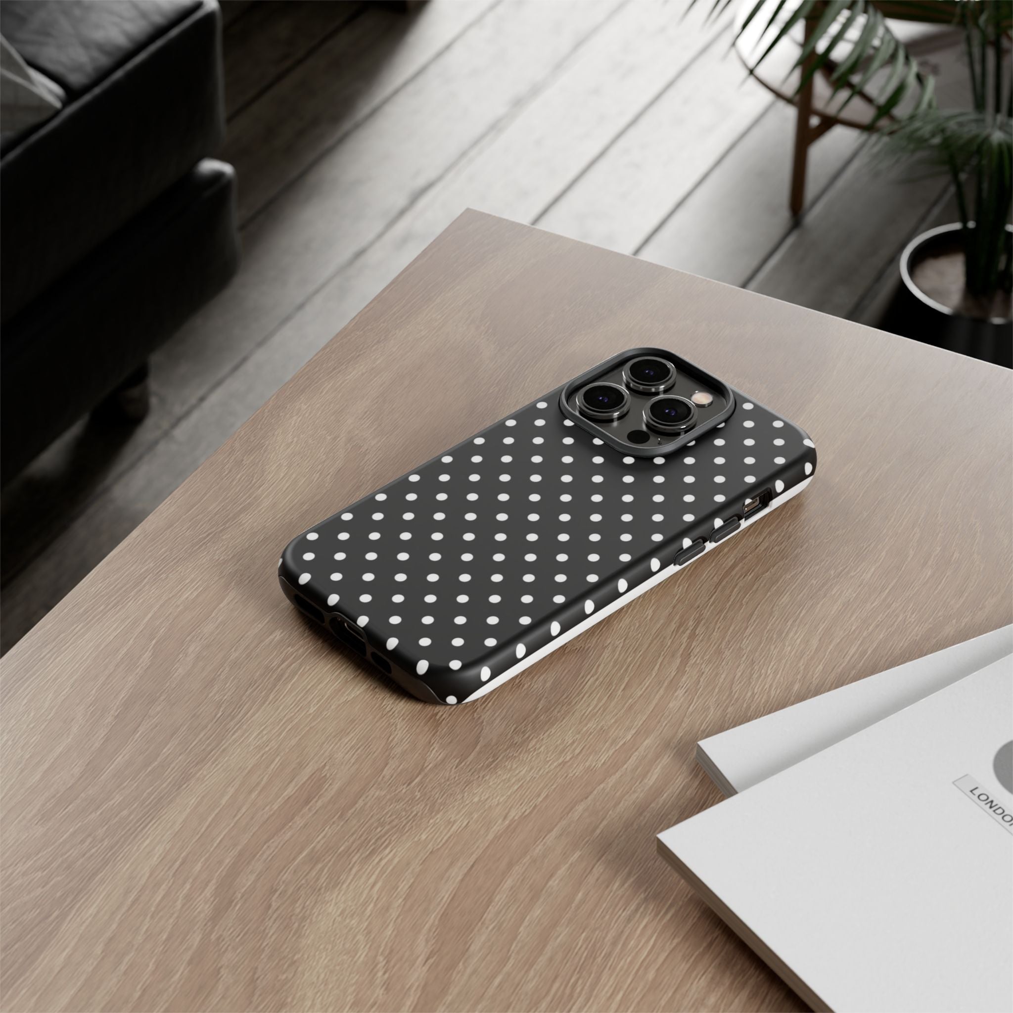 Black Polka Dot Phone Case
