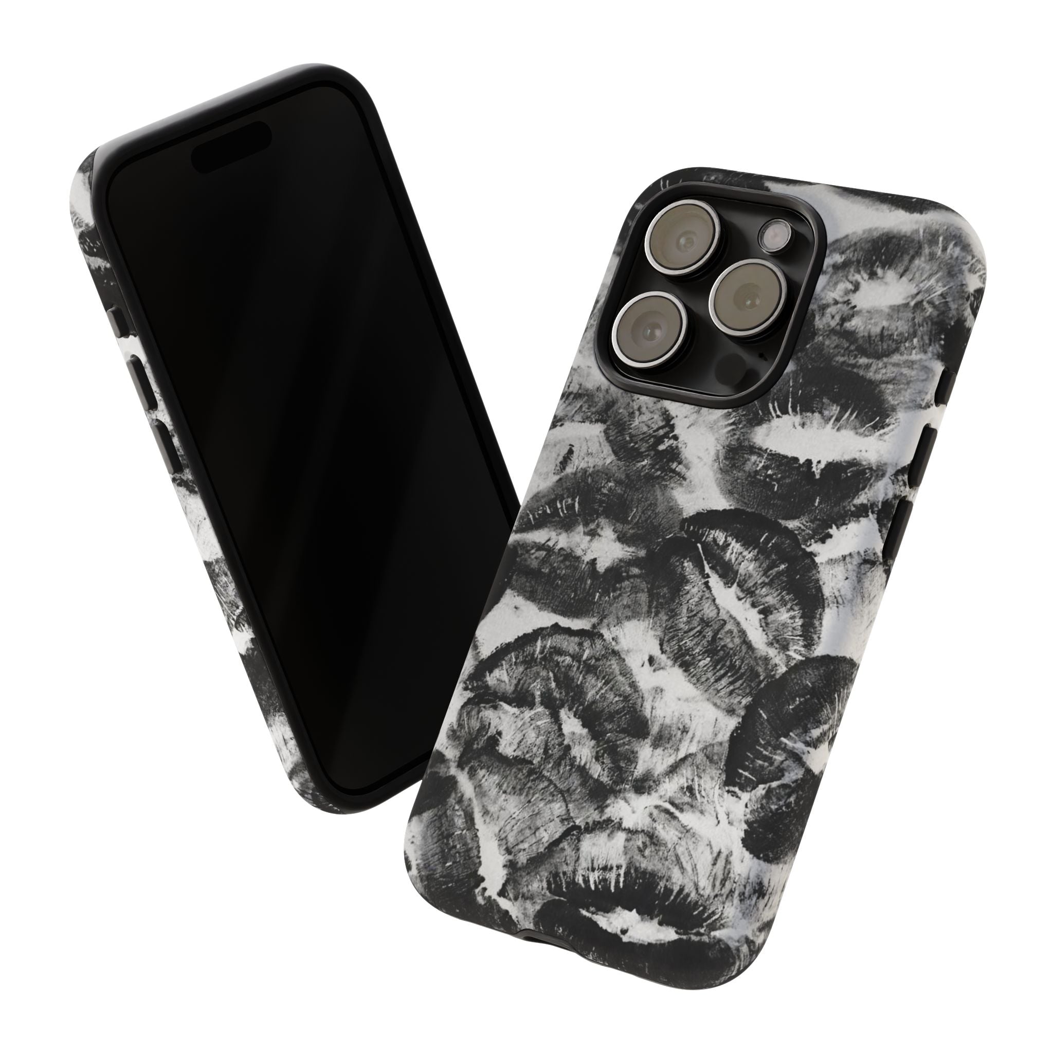 Black and Kiss Design Phone Case