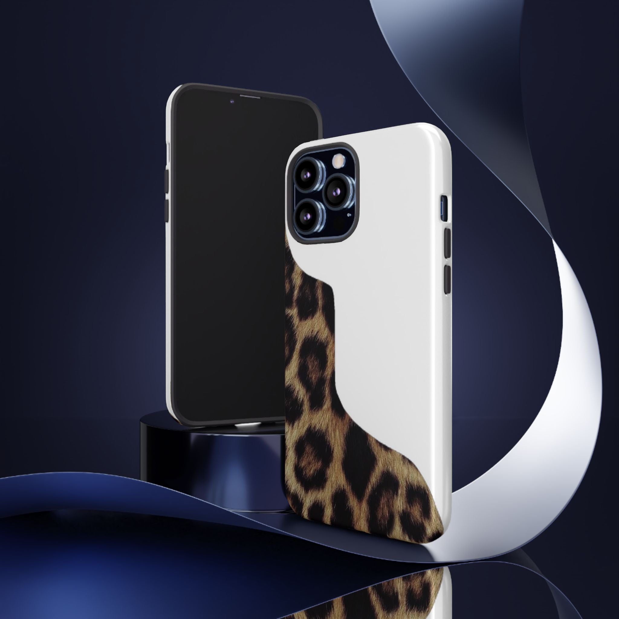 Half Cheetah Print Phone Case