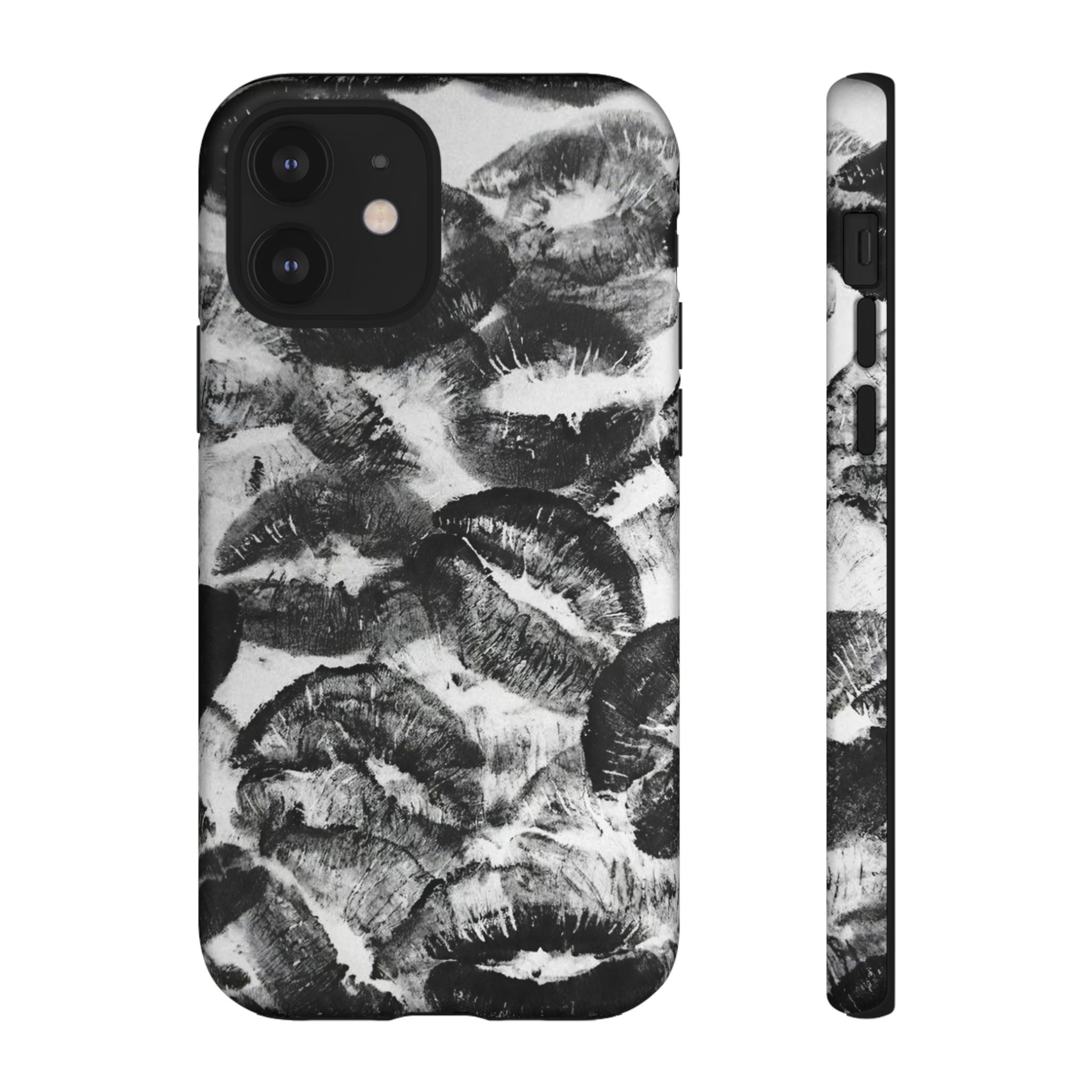 Black and Kiss Design Phone Case
