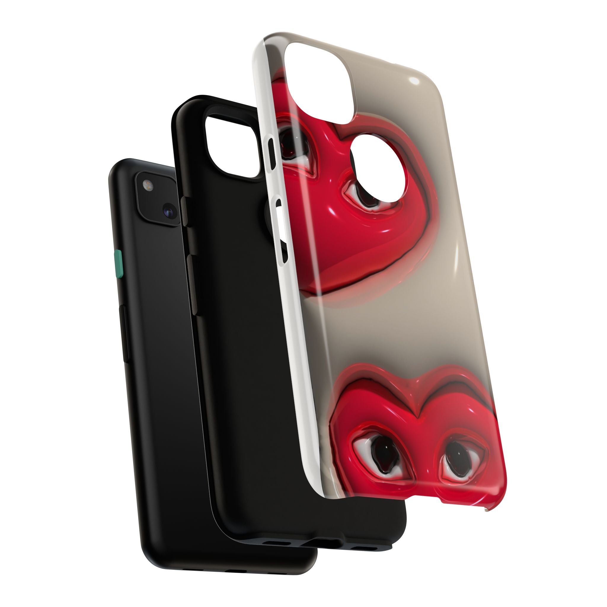 3D Hearts Phone Case