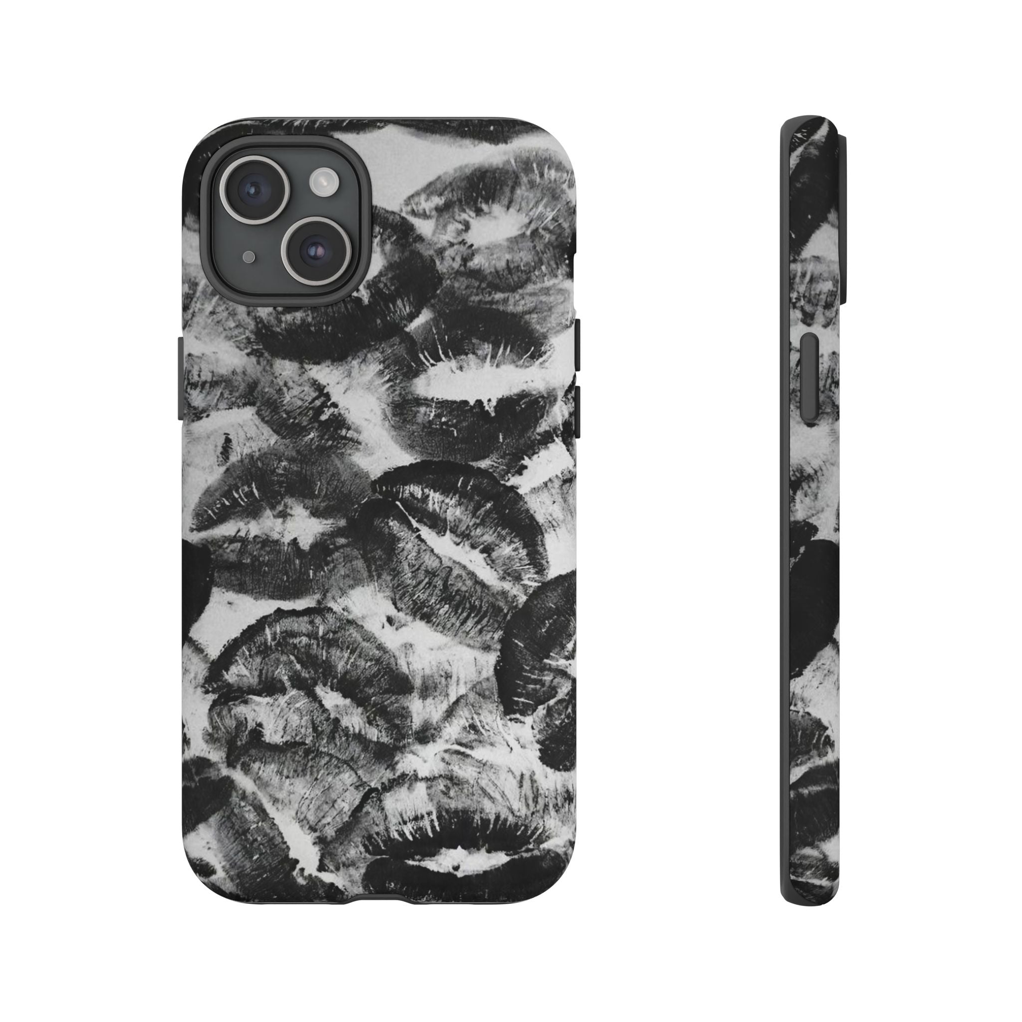 Black and Kiss Design Phone Case
