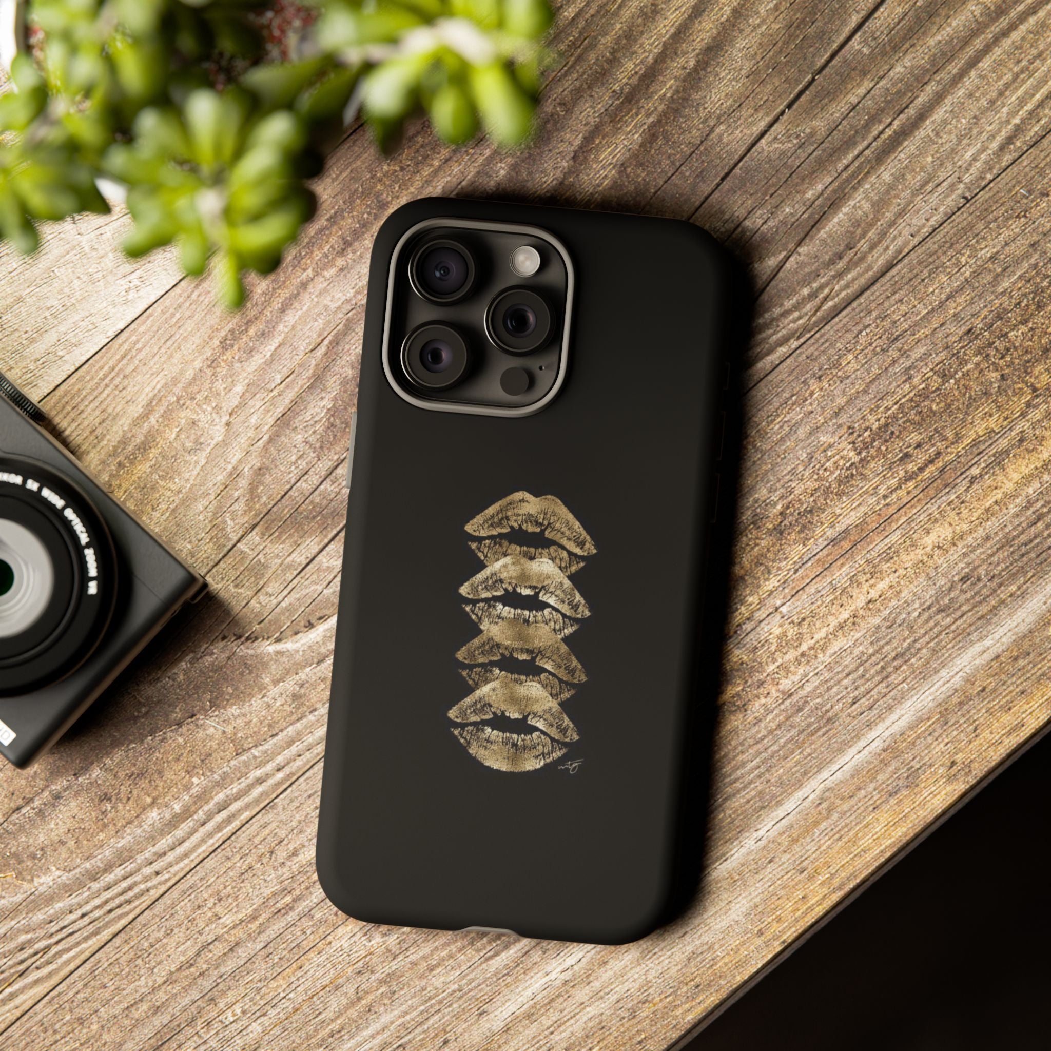 Golden Lipstick Phone Case