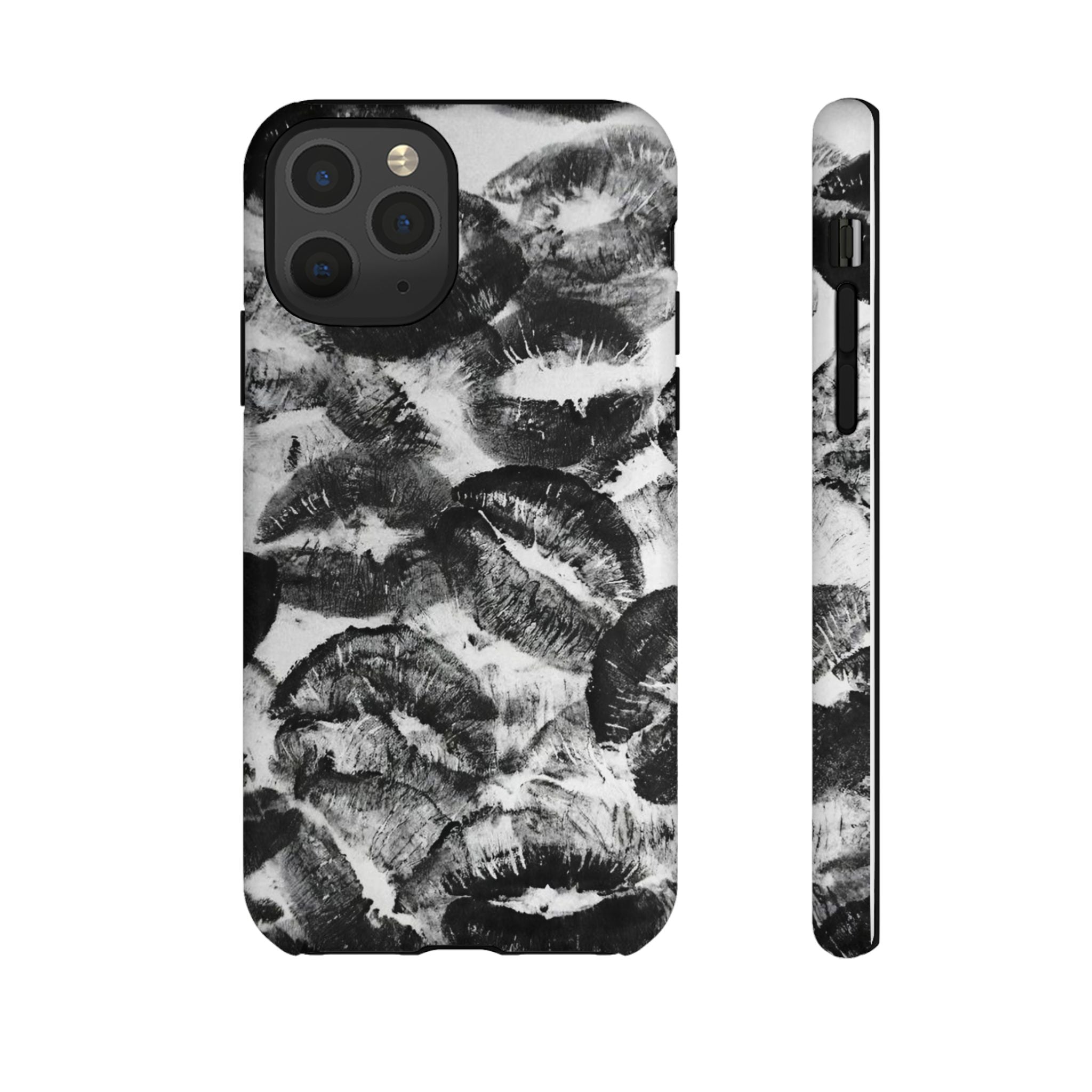 Black and Kiss Design Phone Case