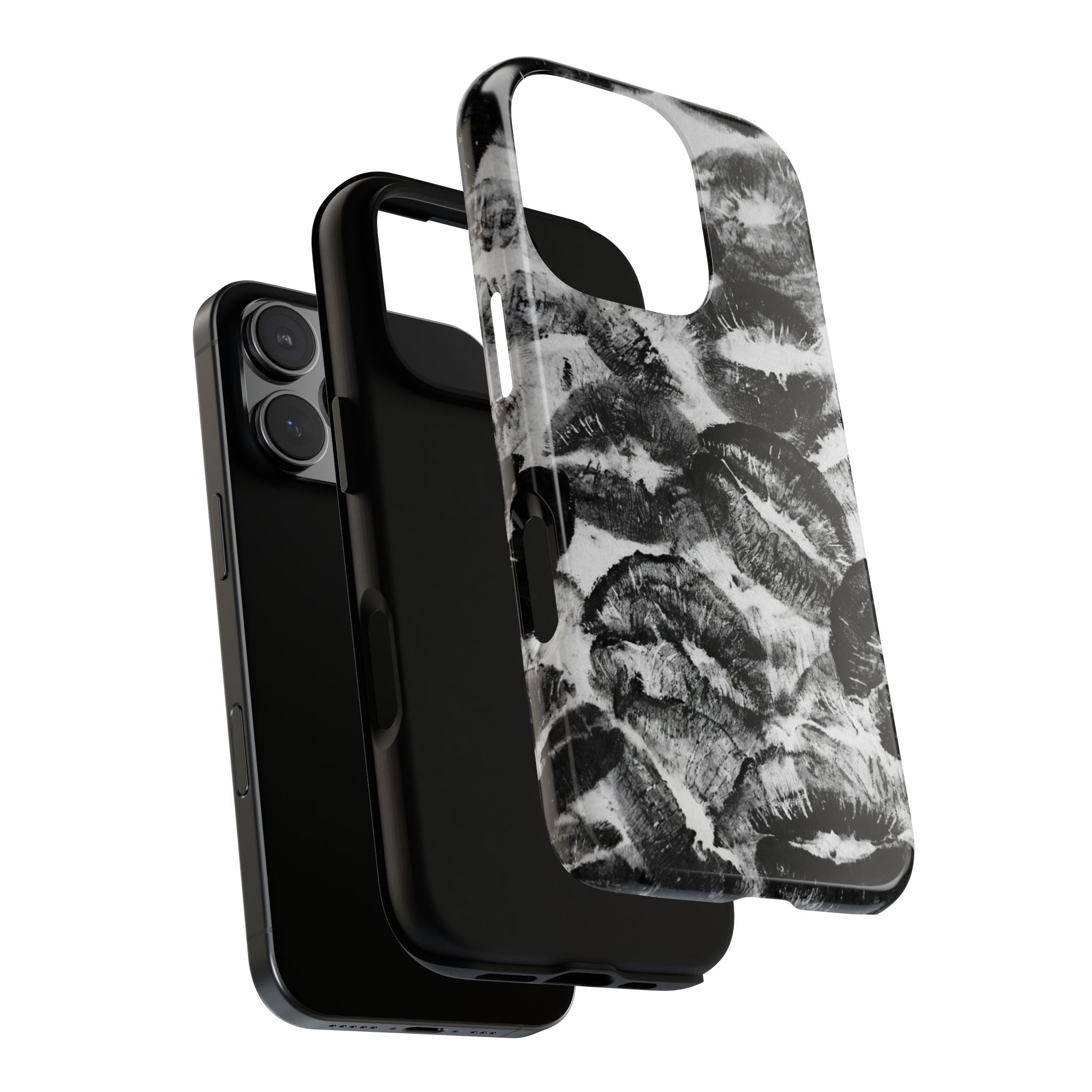 Black and Kiss Design Phone Case