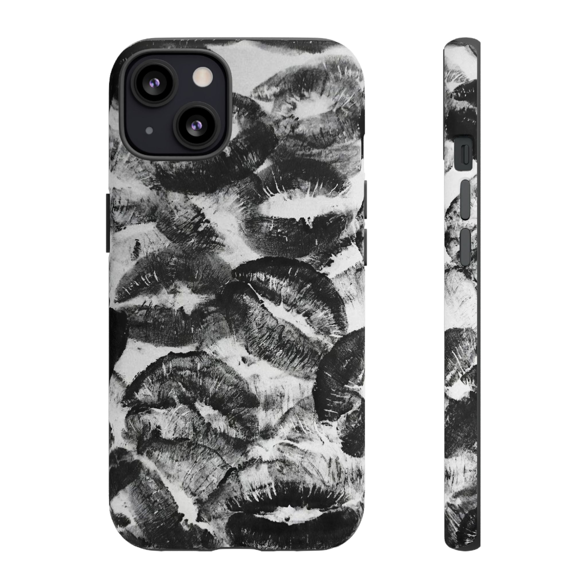 Black and Kiss Design Phone Case