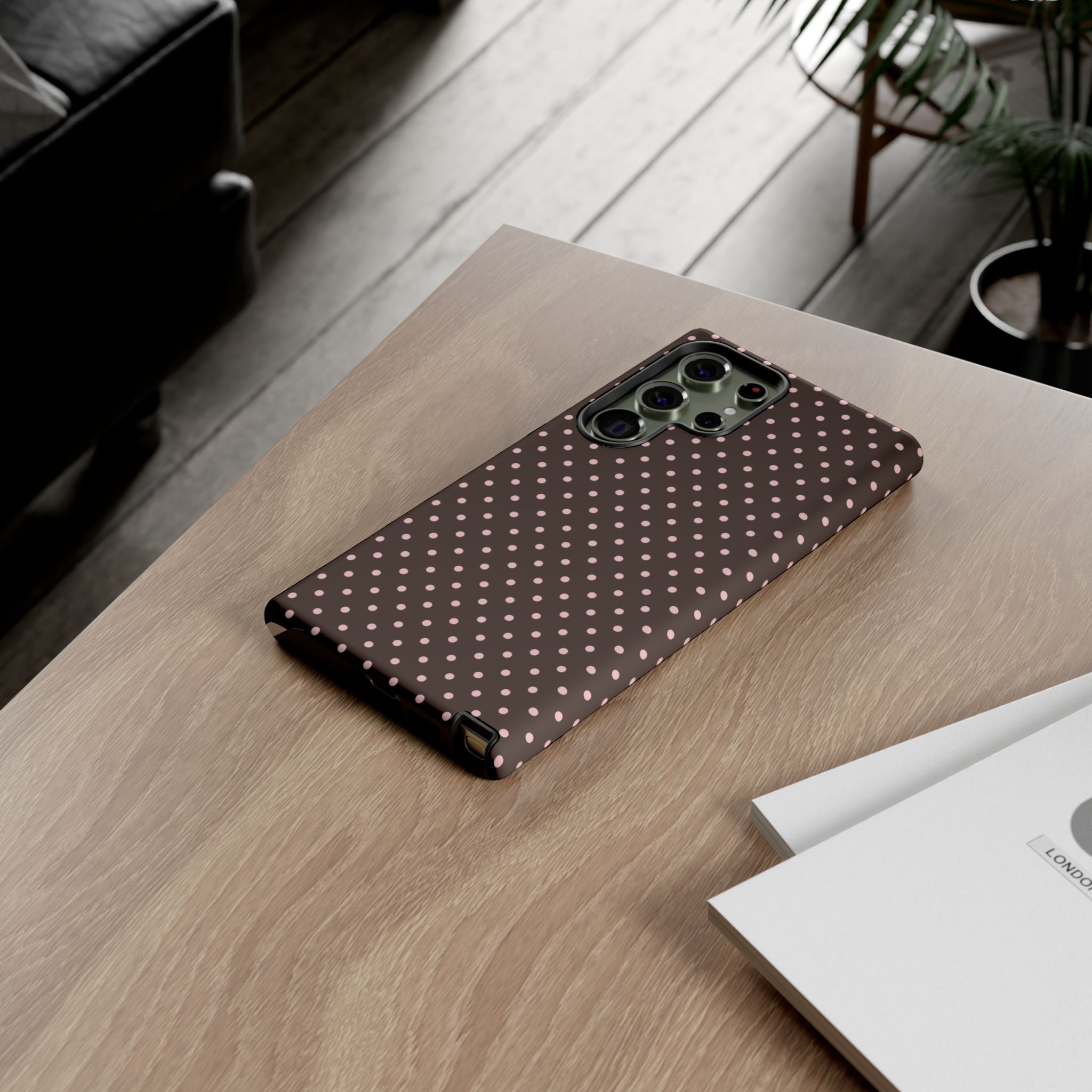 Brown Polka Phone Case