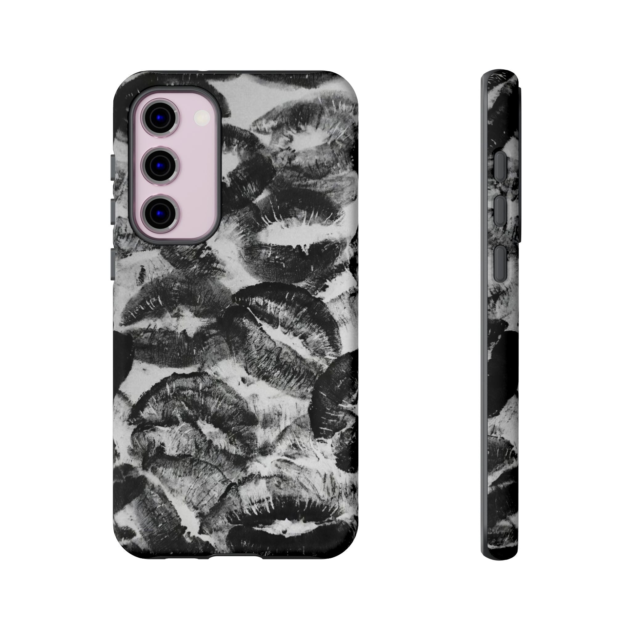 Black and Kiss Design Phone Case