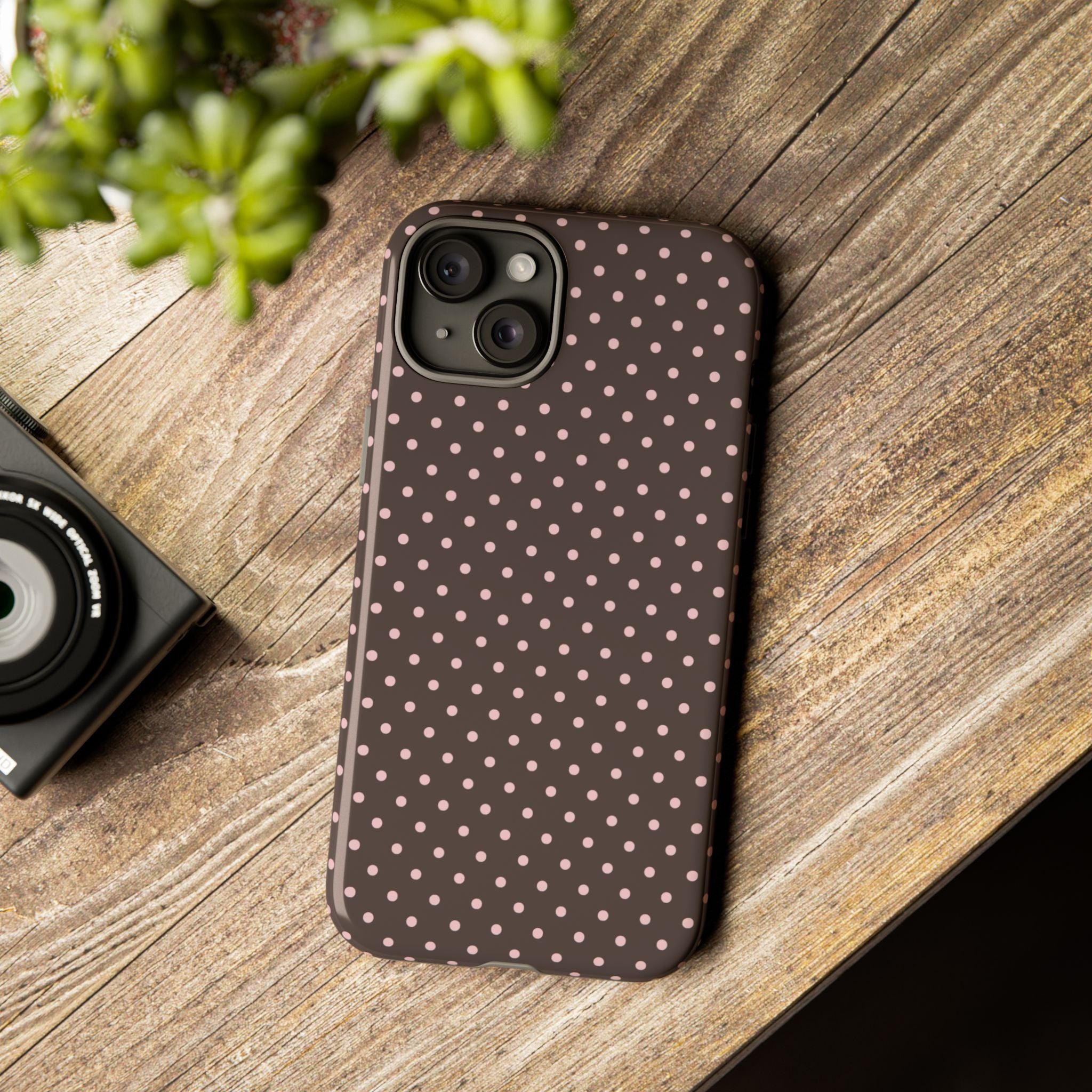 Brown Polka Phone Case