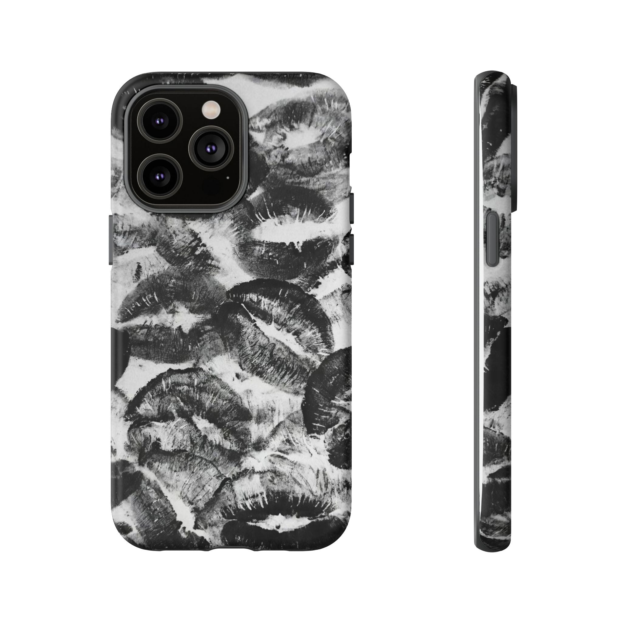 Black and Kiss Design Phone Case