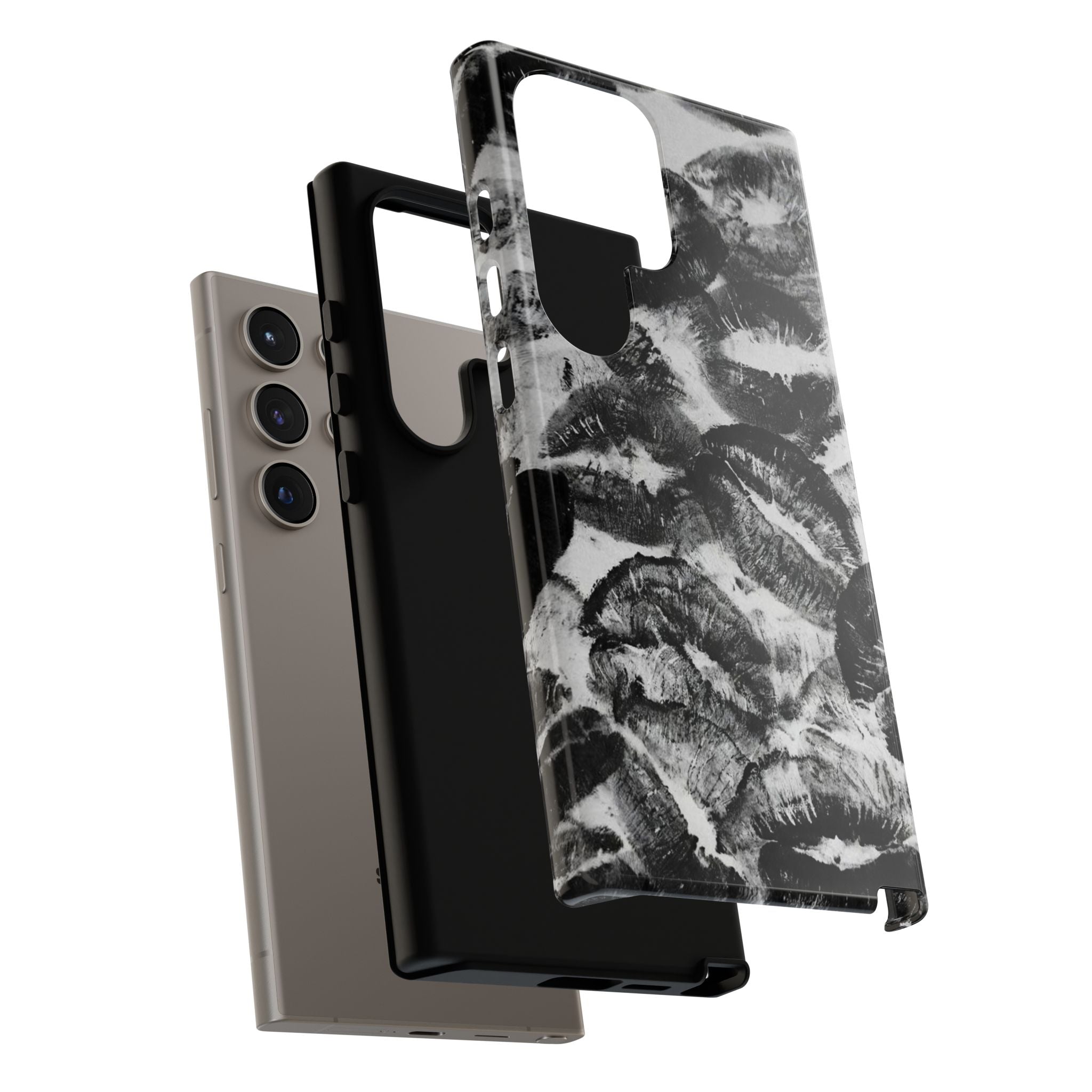 Black and Kiss Design Phone Case