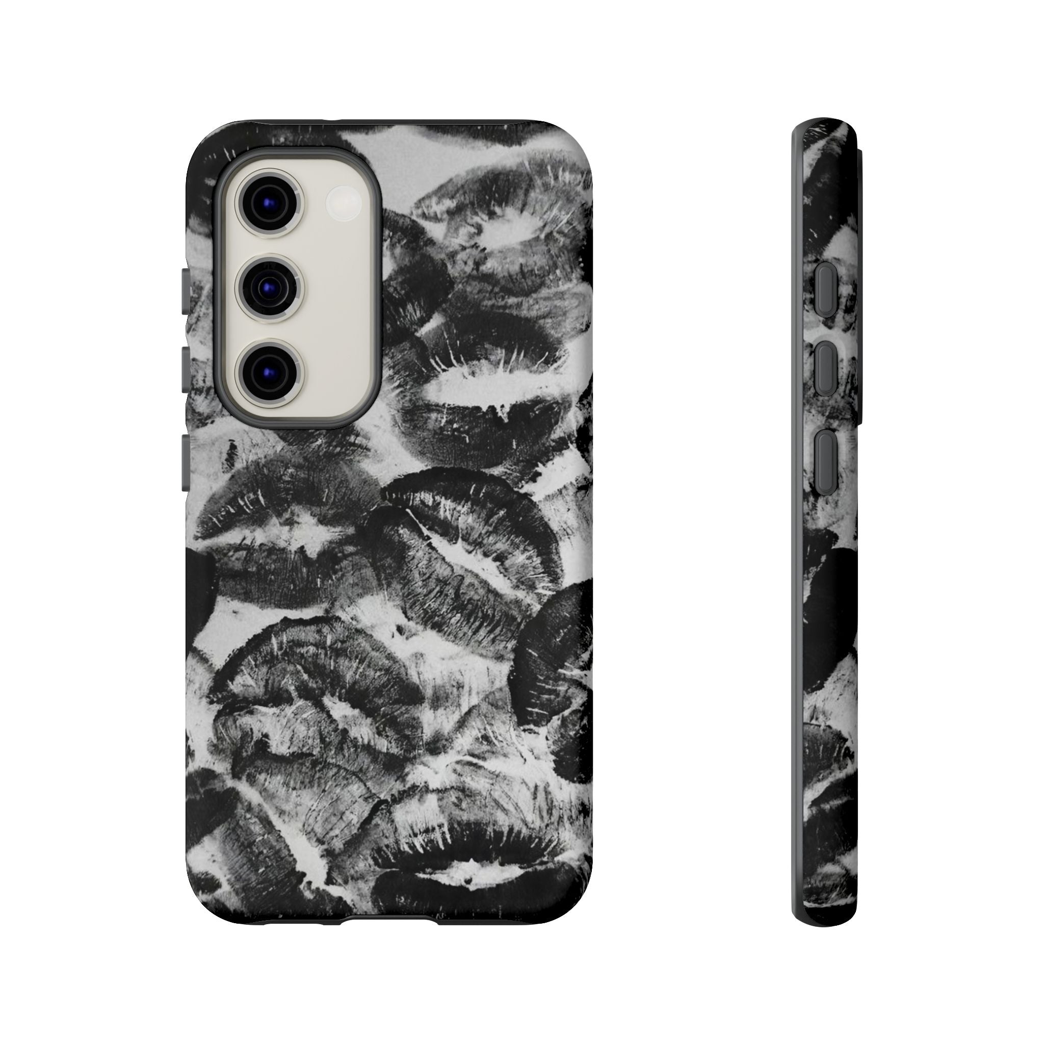 Black and Kiss Design Phone Case