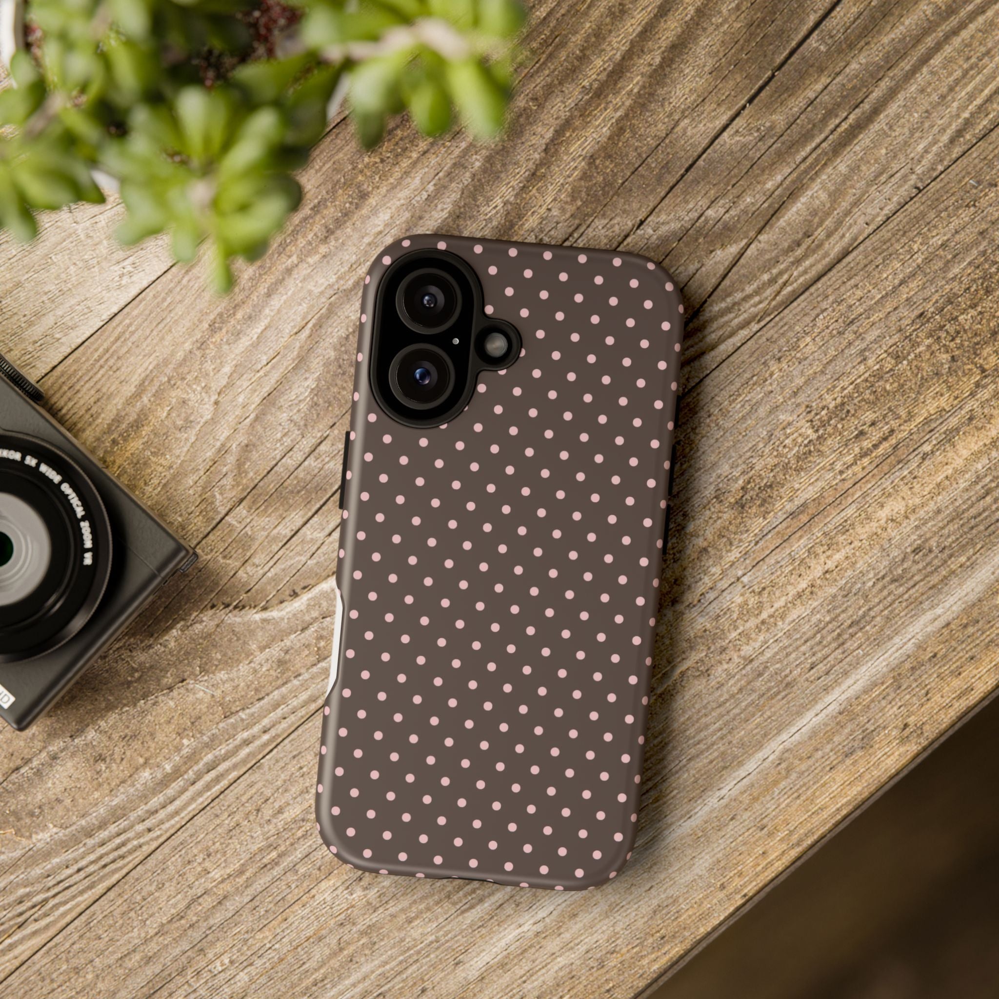 Brown Polka Phone Case