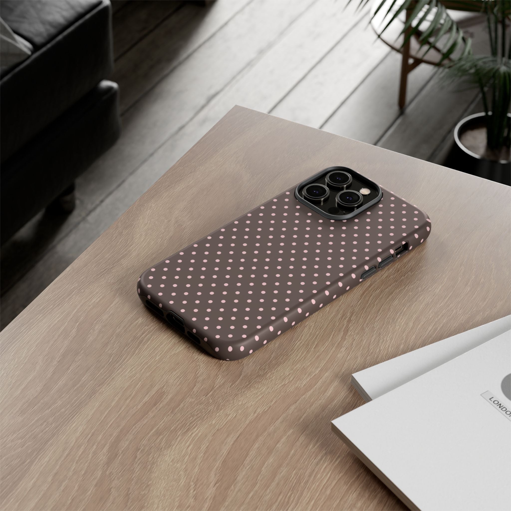 Brown Polka Phone Case