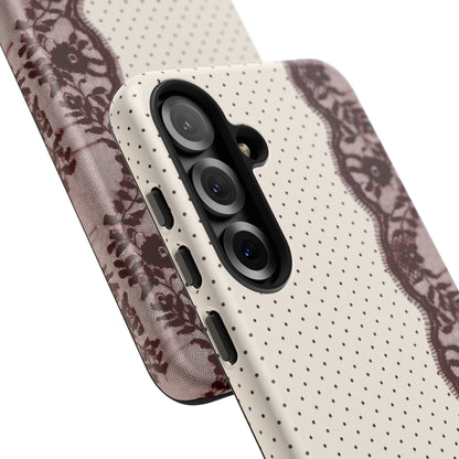 Burgundy Lace Edge Tough Case