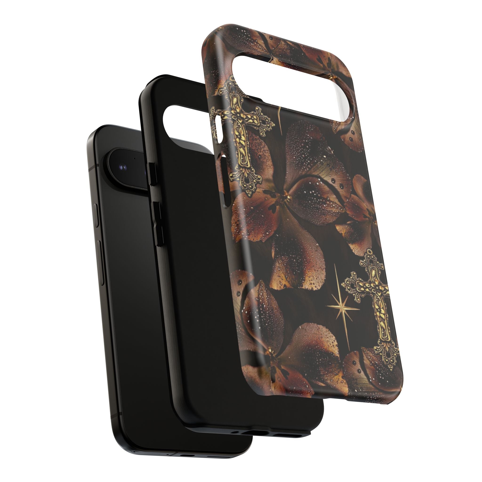 Floral Cross Pattern Tough Case