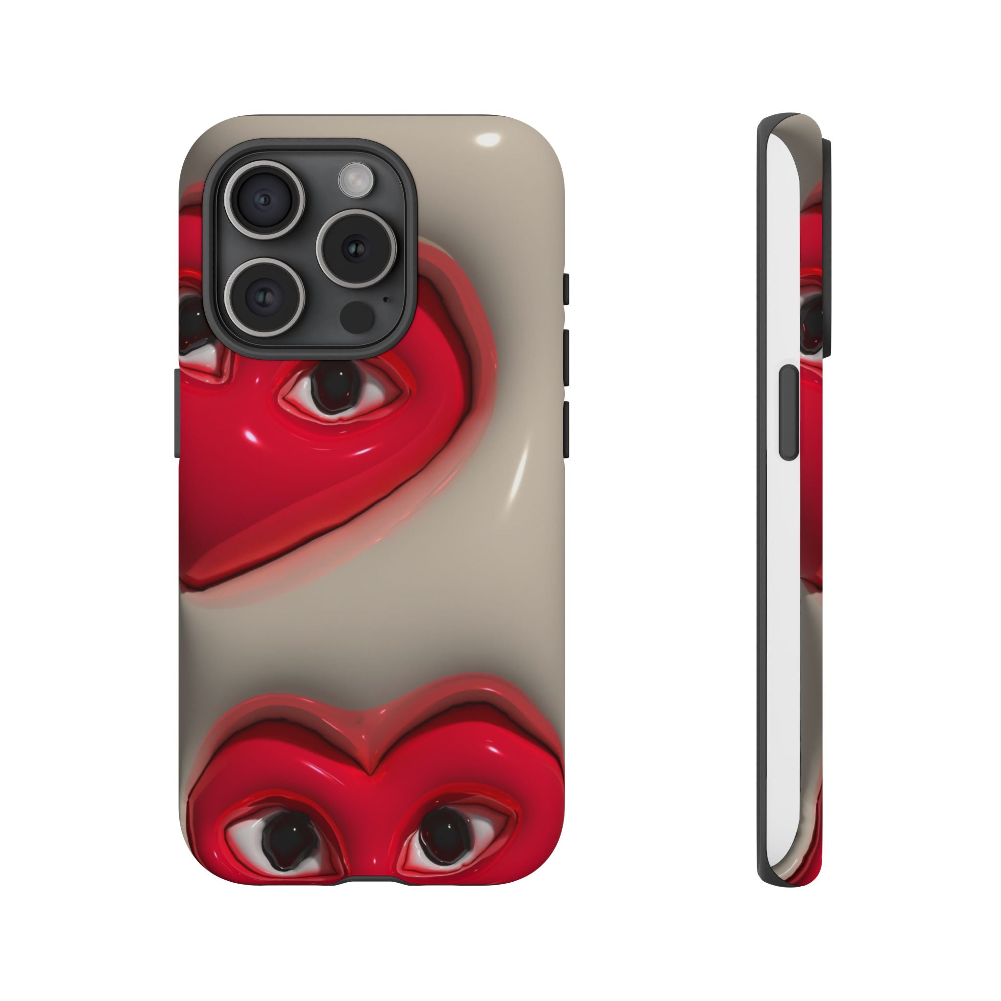 3D Hearts Phone Case