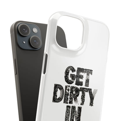 Get Dirty in Paris White Snap Case