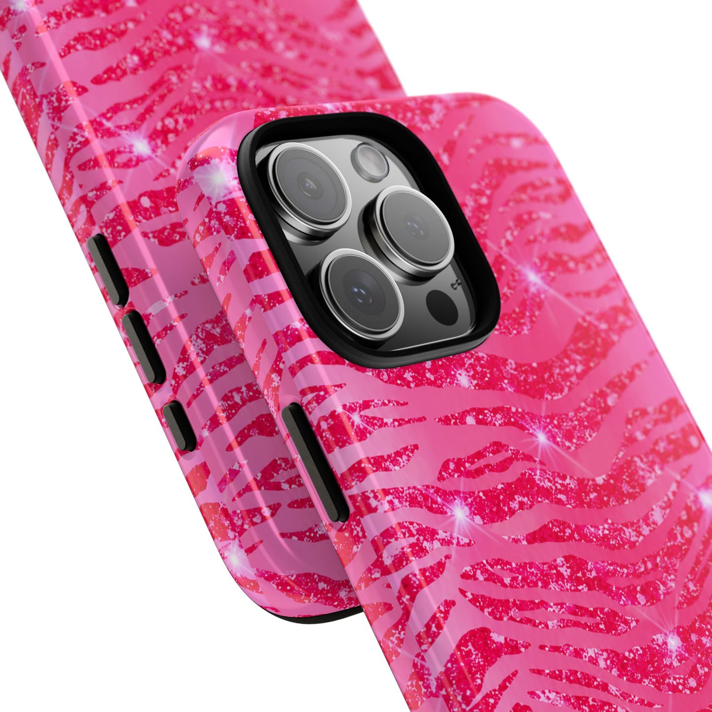 Pink Glitter Zebra Tough Case