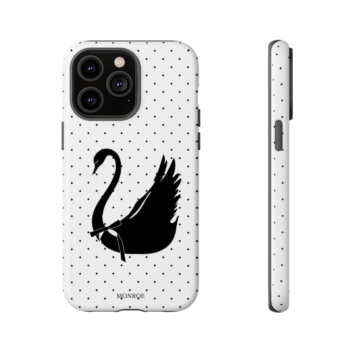 White Swan Polka Dot Tough Case