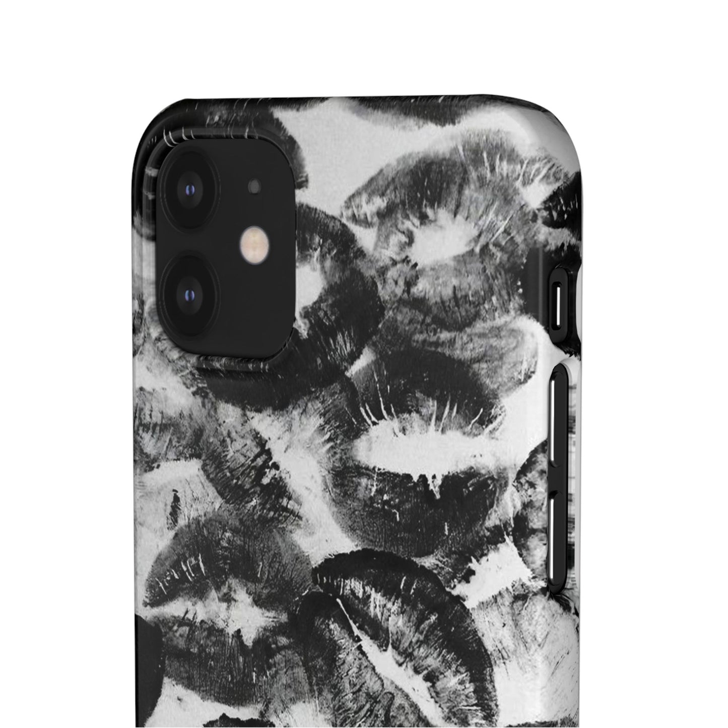 Black & White Kiss Print Case