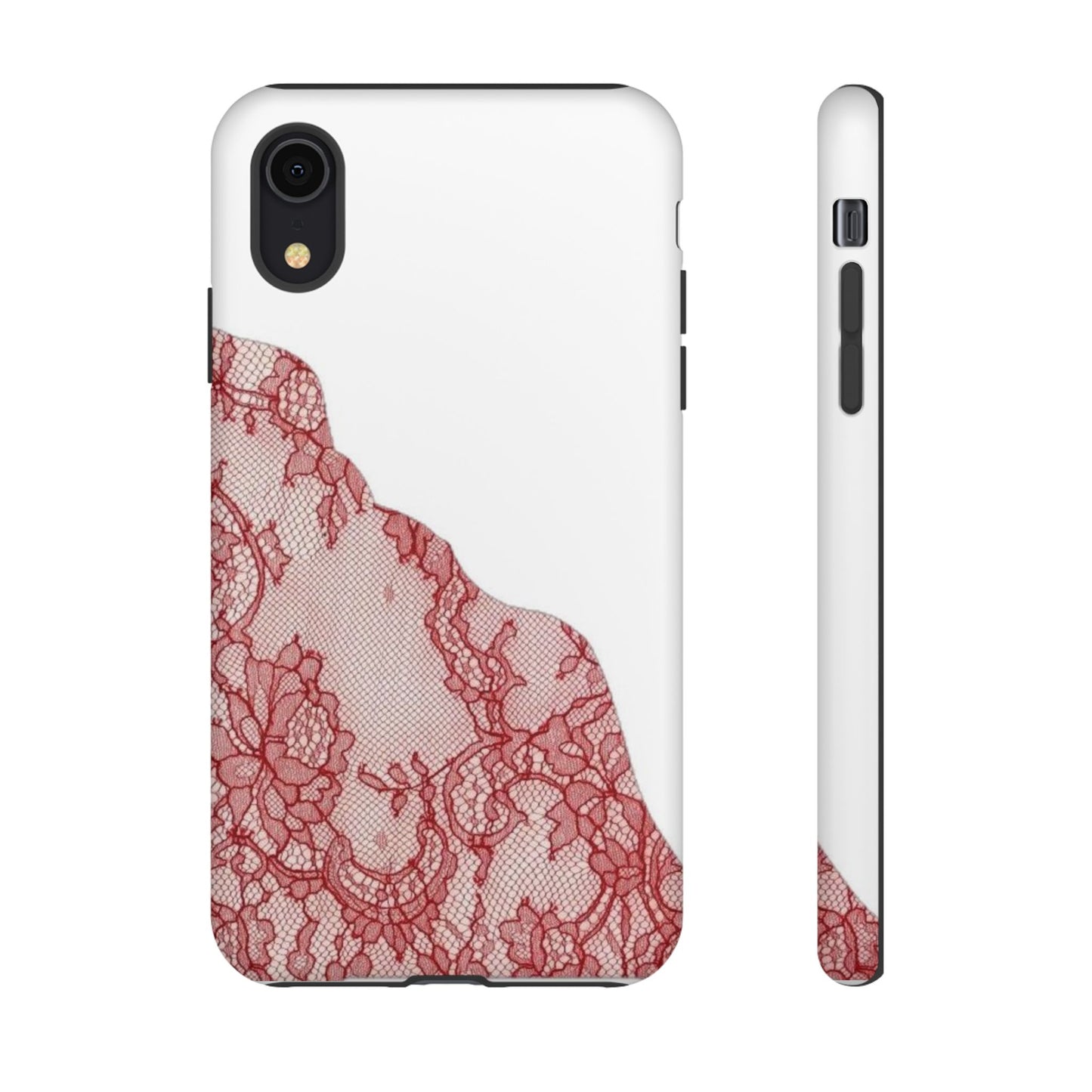 Red Lace Edge Tough Phone Case