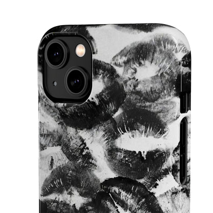 Black & White Kiss Print Case