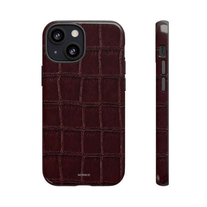 Burgundy Croc Tough Case