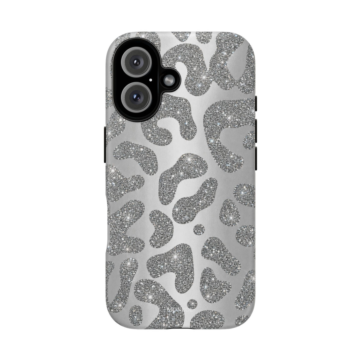 Silver Glitter Leopard Tough Case