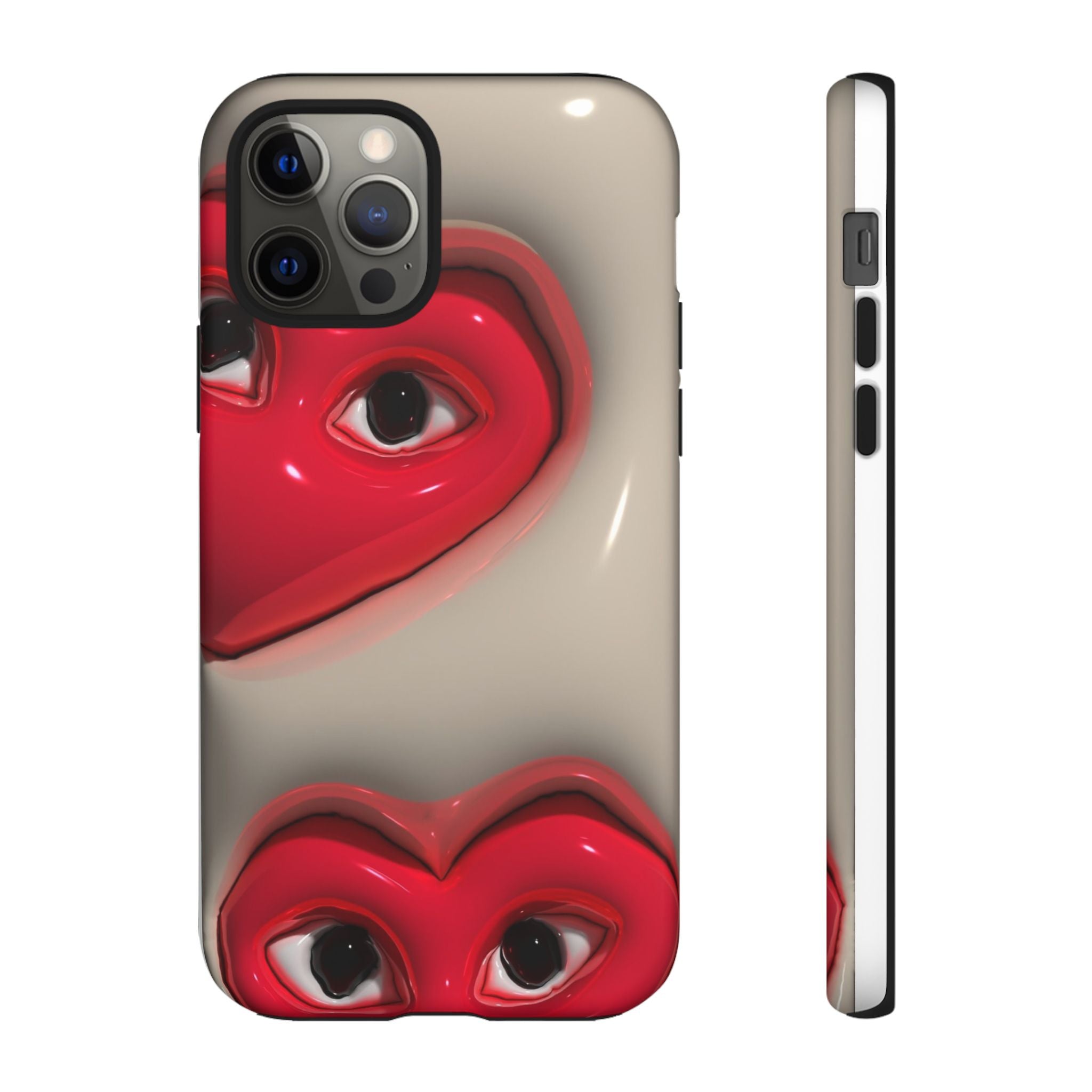 3D Hearts Phone Case
