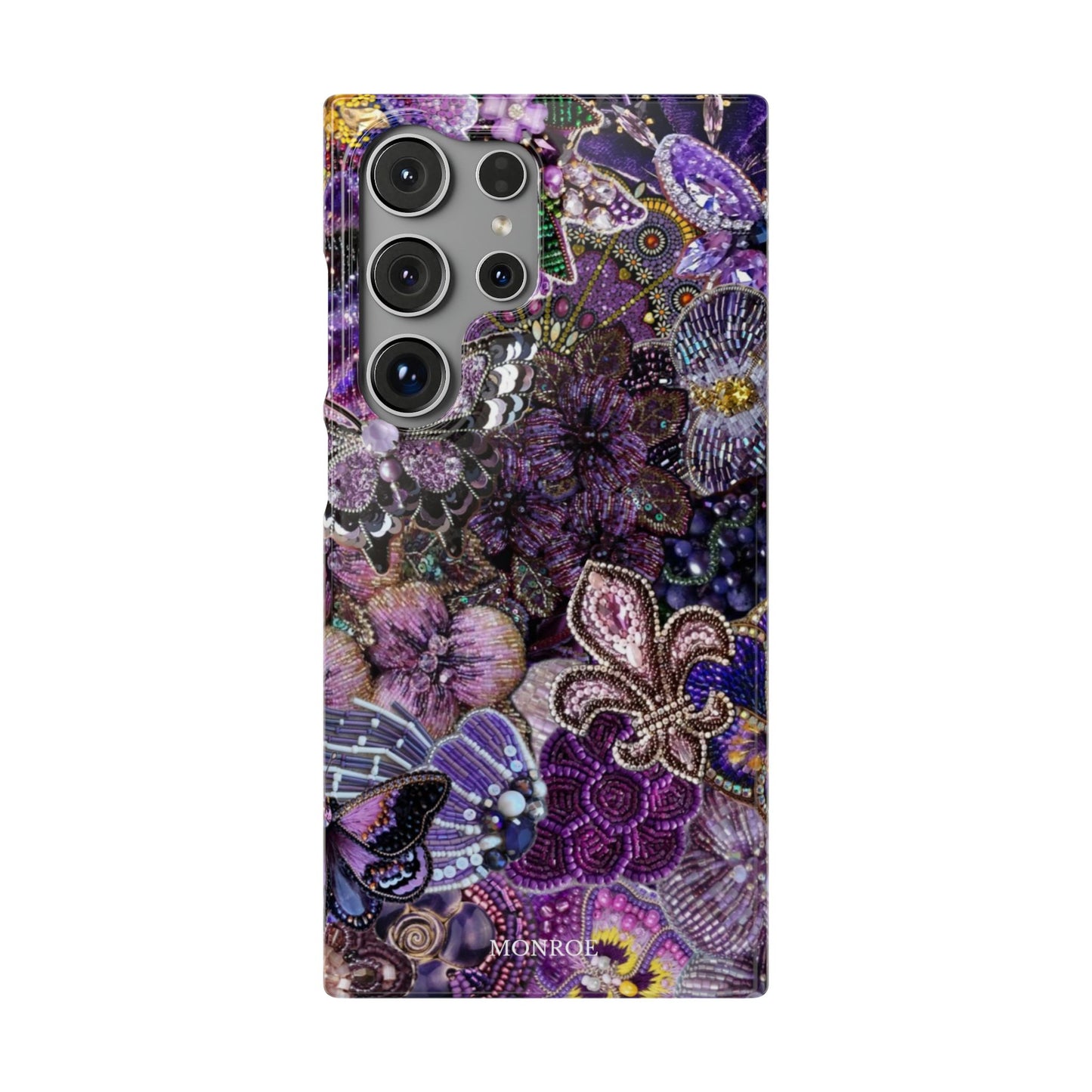 Purple Floral Butterfly Case