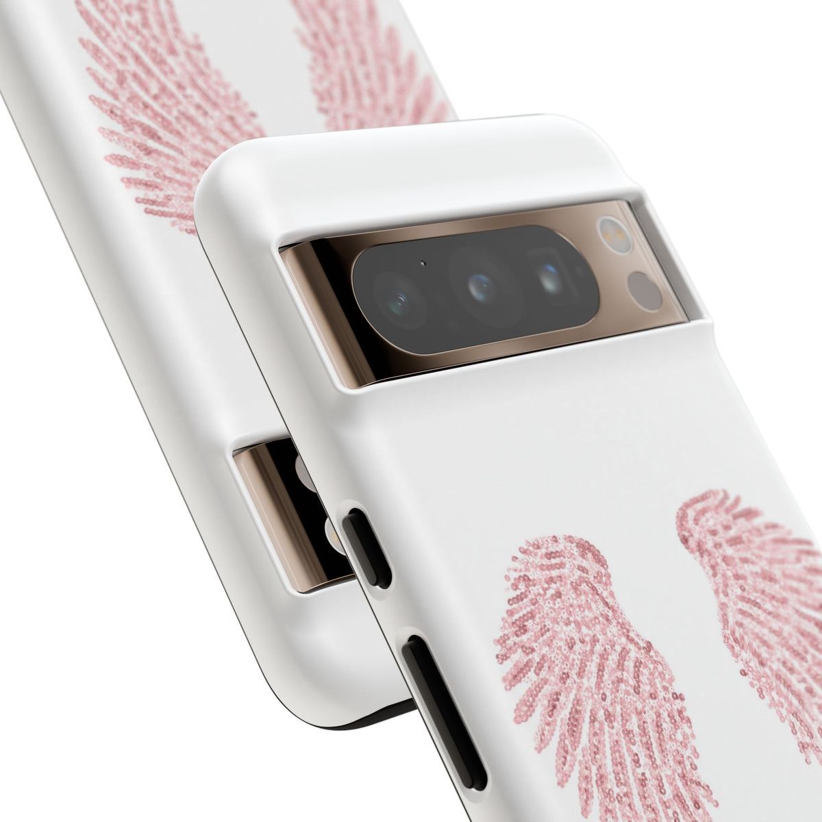 White & Pink Wings Tough Case