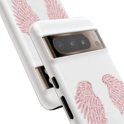 White & Pink Wings Tough Case