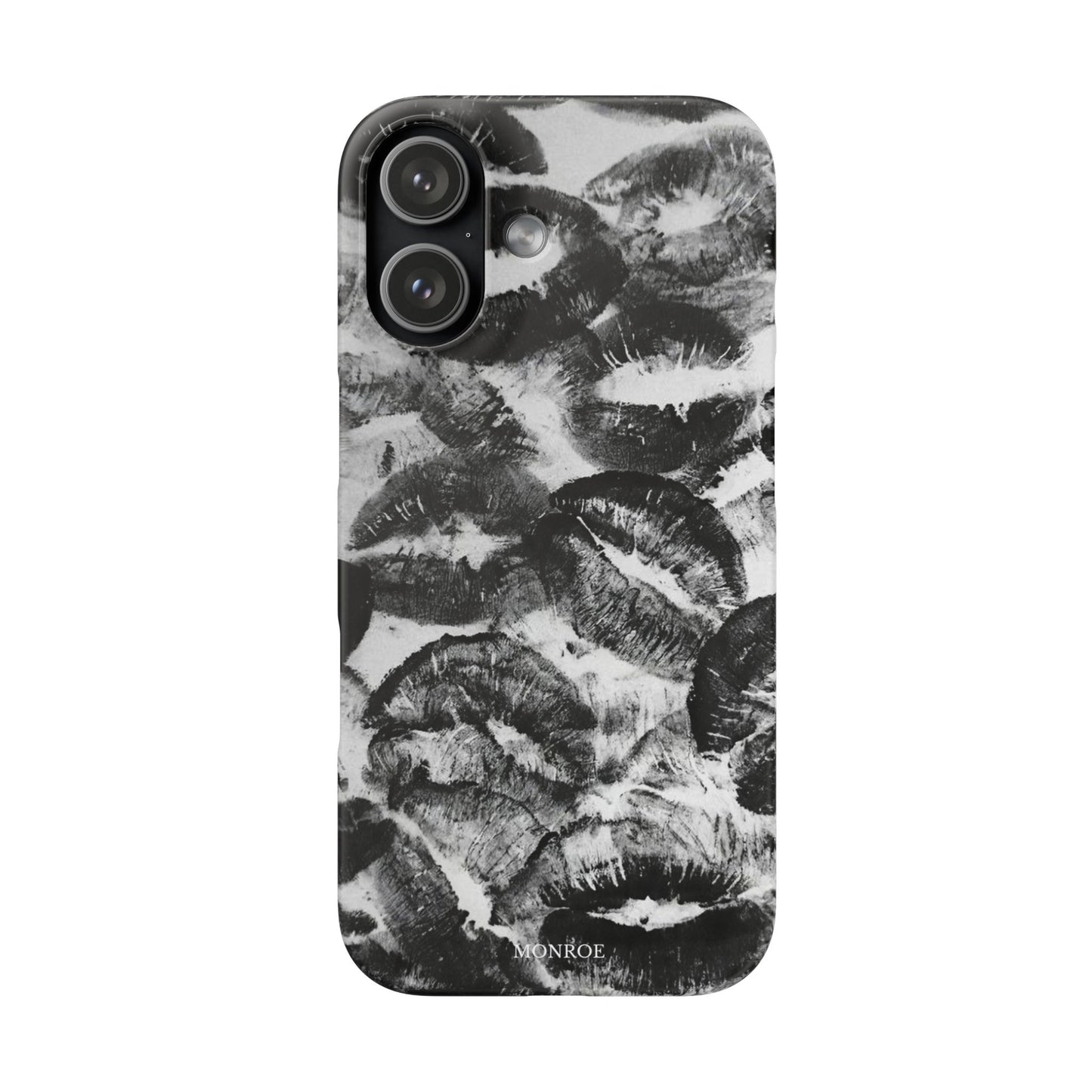 Black & White Kiss Print Case