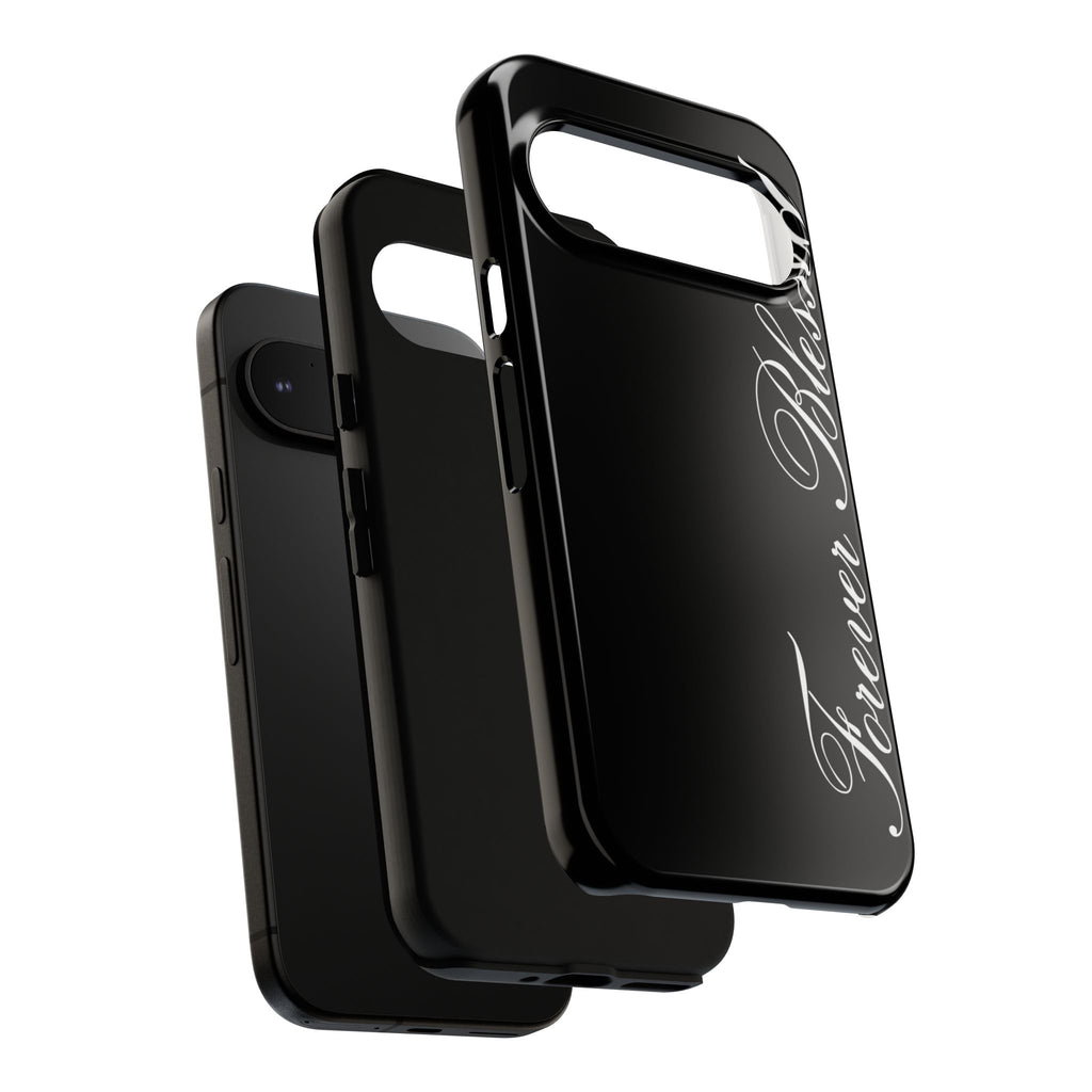 "Forever Blessed" Black Phone Cover