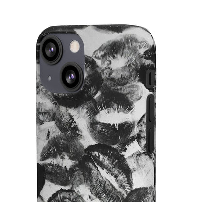 Black & White Kiss Print Case
