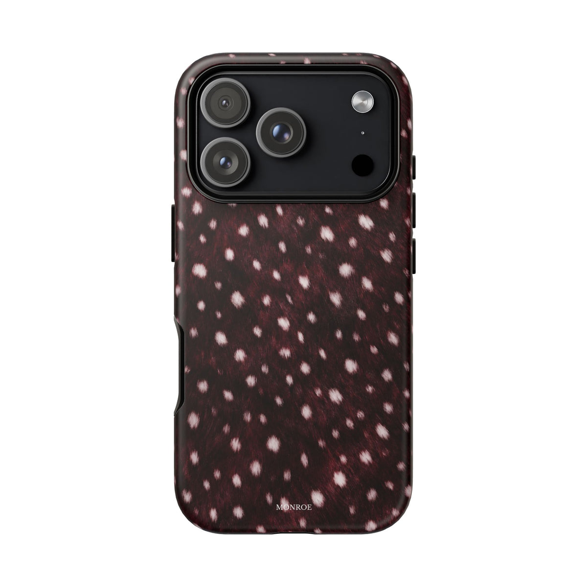 Burgundy Spotted Fur Tough Case