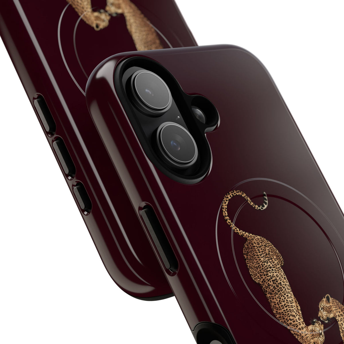 Burgundy Leopard Duo MagSafe Case