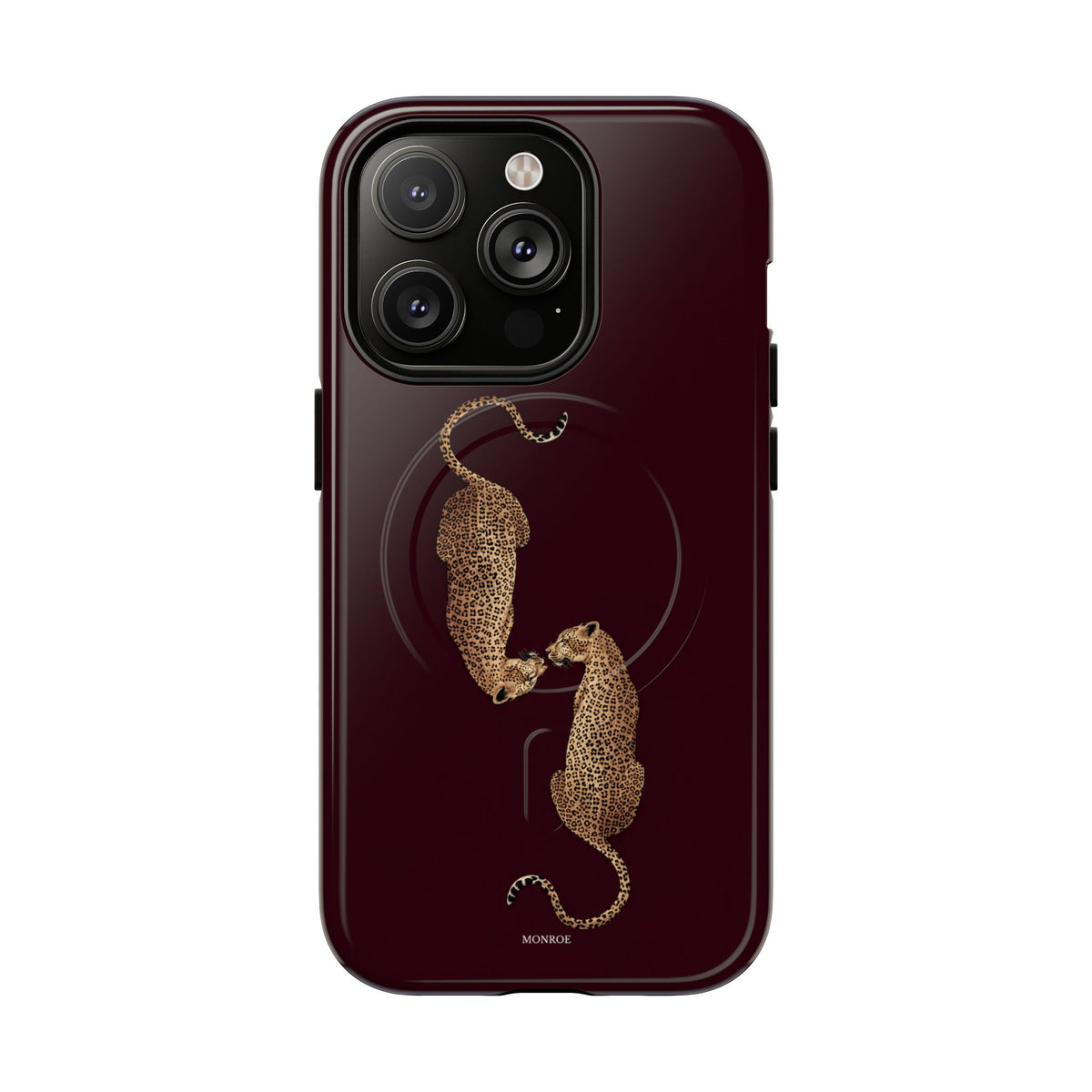 Burgundy Leopard Duo MagSafe Case