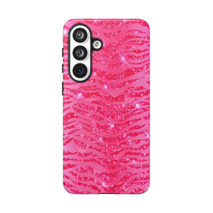 Pink Glitter Zebra Tough Case