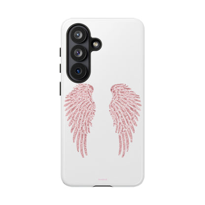 White & Pink Wings Tough Case