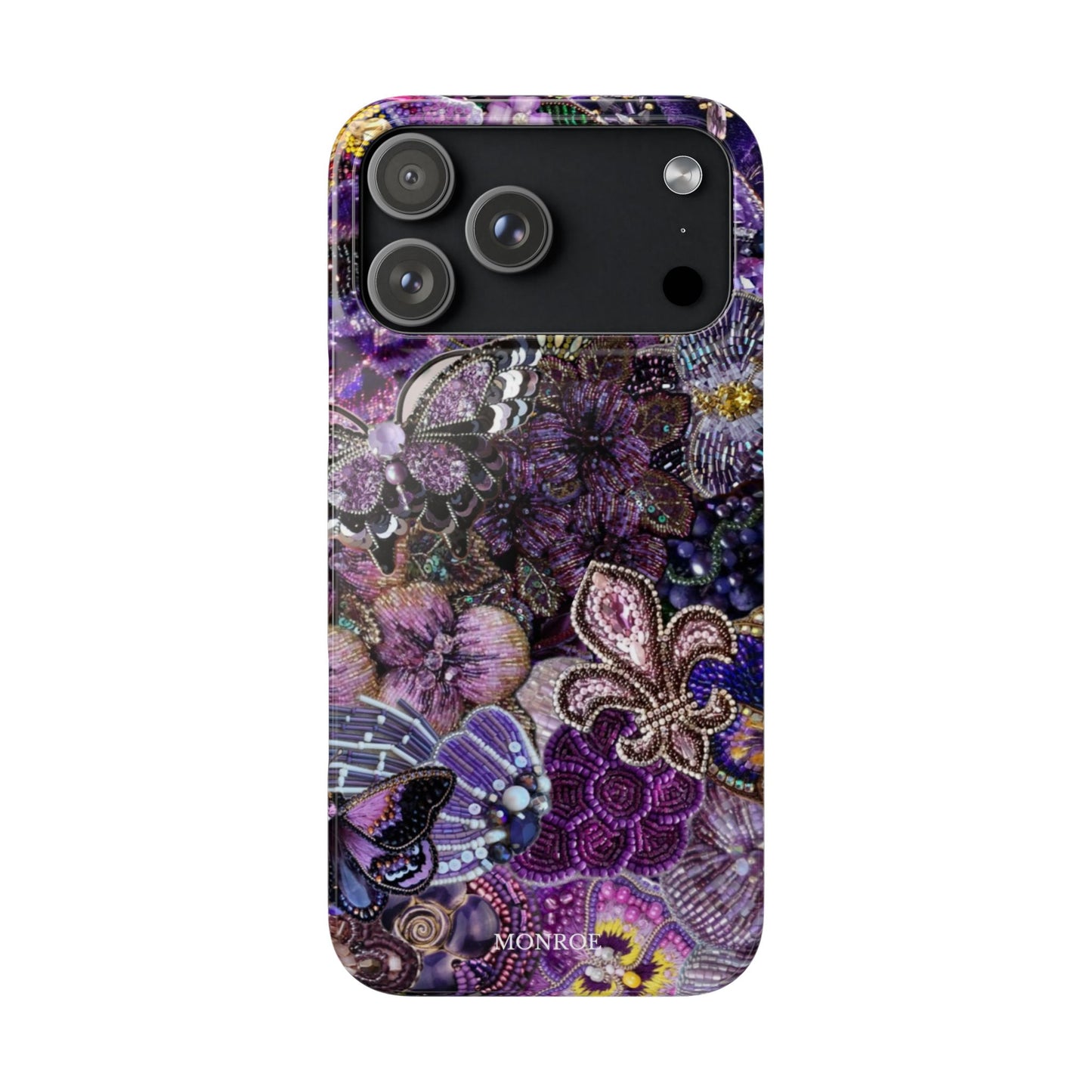 Purple Floral Butterfly Case
