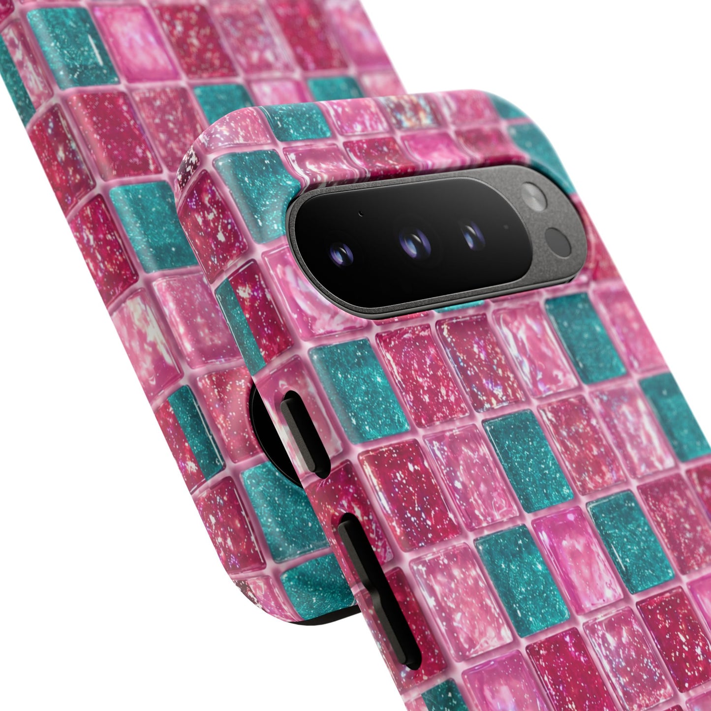 Pink Teal Mosaic Tough Case