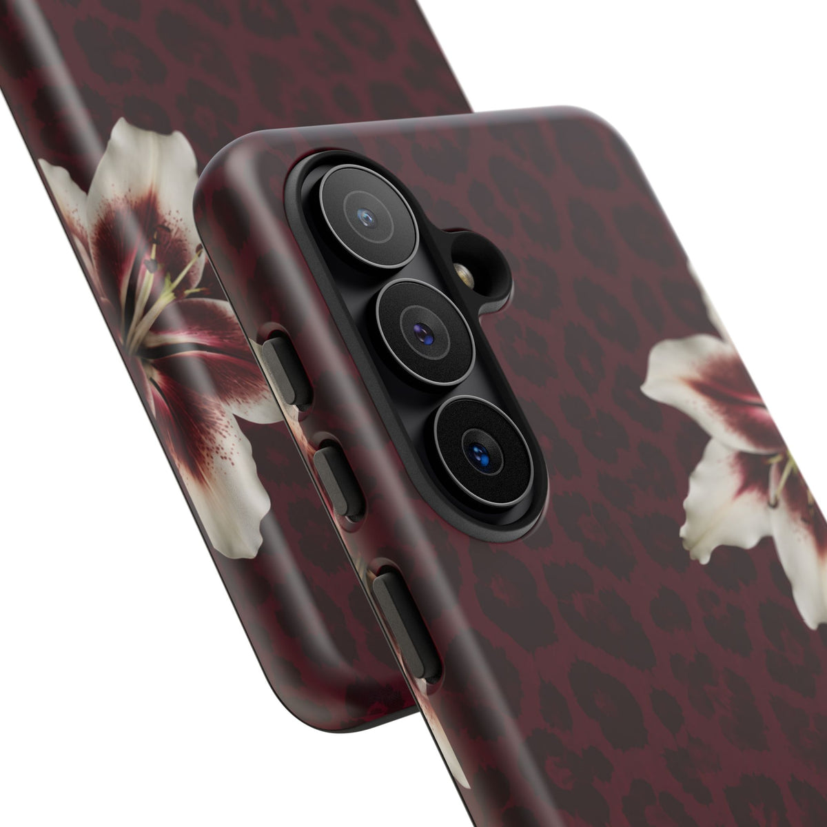 Burgundy Lily Leopard Tough Case