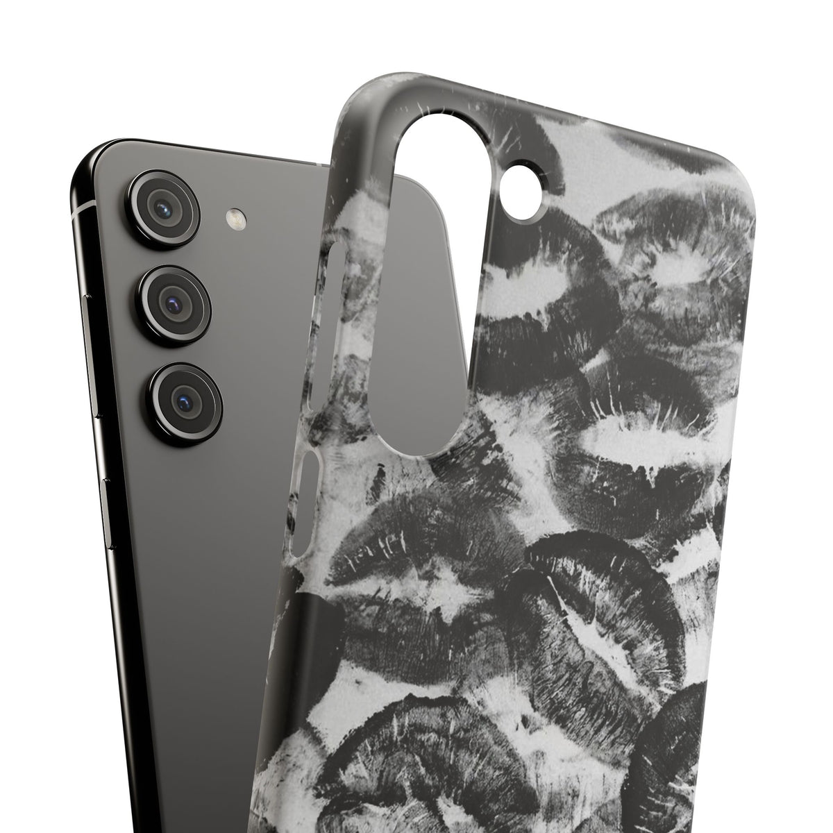 Black & White Kiss Print Case